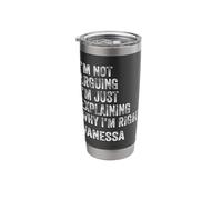 Vanessa Quote Funny Birthday Custom Name Idea Engineer Stainless Steel Insulated Tumbler