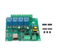 Vanessanty ESP8266 Wireless WiFi 4 Channel Relay Module ESP-12F WiFi Development Board for AC/DC 5V/8-80V Power Supply