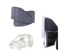 VanEssential Insulated Stealth Blackout Front Door Window Covers Designed for Ford Transit Van High and Medium Roof Year 2015 to Current (Pair) - Charcoal Gray