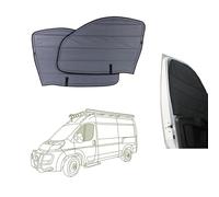 VanEssential Insulated Stealth Blackout Front Door Window Covers Designed for RAM Promaster Van Years 2014 to Current Model (Pair) - Charcoal Gray
