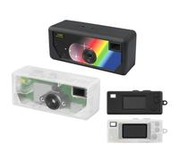 VANEST 2 Packs Silicone Case Compatible with Kodak CHARMERA Keychain Digital Camera Blind Box, Soft Silicone Protective Sleeve, Mini Camera Sleeve Cover Accessories (Case Only) (Transparent and Black)