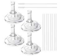 VANEST 4 Pack Replacement Straws & 2 Pack Straw Brushes, Compatible with Grosmimi Stage2, Soft Silicone, No Spill, BPA Free