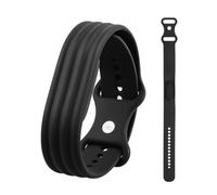 VANEST Replacement Silicone Band Compatible with Google Fitbit Air, Soft Adjustable Wristband Strap for Daily Wear, Waterproof, Health and Fitness Wearable Tracker Accessories (Black, Silicone)