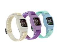 Vanet 3 Pack Compatible with Garmin Vivofit Jr 3 Bands for Kids, Soft Nylon Straps Silicone Sport Breathable Bands Adjustable Replacement Wristbands