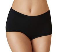 VANEVER 5PK Ladies Premium Cotton Lycra Full Briefs,Womens Mama Panties,Basic High Rise Knickers,Stretch Pure Cotton Underwear,Black Size20