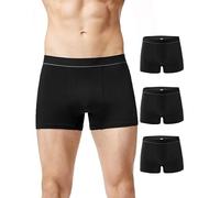 VANEVER Mens Boxers, Cotton Mens Underwear, Breathable Boxers for Men, Mens Boxer Shorts with Curved Pouch & Elastic Waistband, 3PK, Black Pack, X-Large
