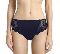 VANEVER Women Lace High Leg Knickers, Microfiber Bikini Briefs with Floral Lace, Mid Waist Panties Hipsters, High Cut, Comfortable&Soft Underwear Briefs, Grey UK12