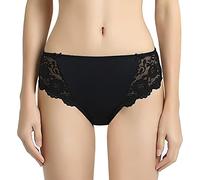 VANEVER Women Lace High Leg Knickers, Microfiber Bikini Briefs with Floral Lace Trims, Mid Waist Panties Hipsters, High Cut, Comfortable and Soft Underwear Briefs