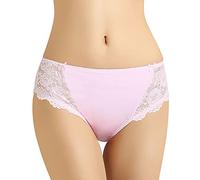 VANEVER Women Lace High Leg Knickers, Microfiber Bikini Briefs with Floral Lace Trims, Mid Waist Panties Hipsters, High Cut, Comfortable and Soft Underwear Briefs