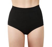 VANEVER Women's Seamless Full Briefs,Super Soft Knickers for Women,Seamless Knickers for Women,Full Briefs Multipack,ZeroFeel,Visibility,Suitable for High-Waist Big Tummy & Maternity,3-Pack,Black,12
