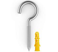 VANFLY 20 Pieces of 304 Stainless Steel Kits, Ceiling Cup Hook Screw Hooks, Ring Screws for Home, Office and Outdoor use, Lighting Hook Racks, self-Tapping Hooks, Hooks (2-3/4"X20PCS)