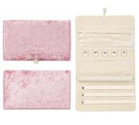 VanFn Jewelry Rolls, Travel Jewelry Organizer Roll, Foldable Jewelry Case, Women Jewelry Storage Bag for Journey-Rings, Necklaces, Earrings, Bracelets, Watches, Brooches P.Travel Series