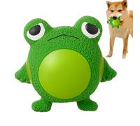 Vangakancint Grunting Dog Toy,Cute Funny Latex Ball Toy - Fun Sensory Squeezing Tongue, Small Squeaker, Yellow Pear & Frog Shape Latex Balls