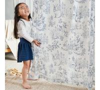 Vangao Blue Woodland Linen Kids Curtains 72 Inch Farmhouse 2 Panels