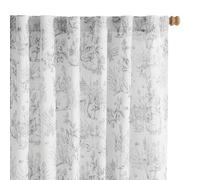 Vangao Grey Nursery Curtains for Kids Room Linen Curtains 63 Inch Long Farmhouse Drapes with Bunny Woodland Wildlife Print Light Filtering French Country Forest Design 2 Panels