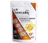 Vangard Essential Energy Drink Mix Powder - Citrus Flavour (270g, 30 Servings), Low Sugar Energy & Hydration Powder with Electrolytes and Vitamin B12