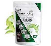 Vangard Essential Greens Powder 180g (30 Servings), Super Greens Blend with Spirulina, Kale & Spinach, with Lion’s Mane, Ashwagandha & Turmeric for Gut & Immune Support, Green Apple Flavour