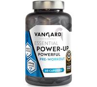 Vangard Essential Power Up Pre Workout Capsules - 15 Servings (60 Capsules), Made with Beta Alanine, Caffeine, Vitamin B3 and B5 to Improve Endurance Performance