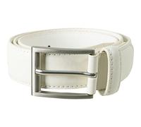 VANGELO Men Classic Dress Belt Black Brown Coffee Cognac Ivory White Fits Waist Length from 28 to 70 Inch, Ivory, 48" (Waist 46"-50")