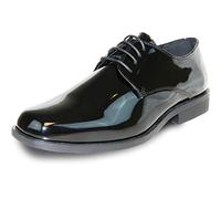 vangelo Men Dress Shoe TAB and Tux Oxford Formal Tuxedo for Prom Wedding Uniform Medium and Wide Width Black Grey Ivory White Patent