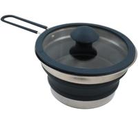 Vango 1L Non-Stick Collapsible Pot, Deep Grey, Dishwasher & Oven Safe, Folding