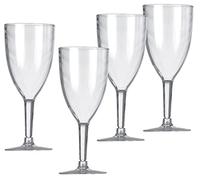 Vango Acrylic Wine Glasses x 4 Stylish Acrylic Glasses - Clear