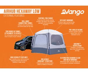 Vango Airhub Hexaway II Inflatable Drive Away Awning Campervan Motorhome + GIFT