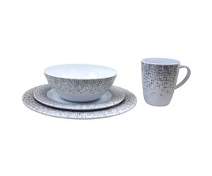 Vango Alfresco 8pc Dining Set: Deep Grey Colour: Deep Grey