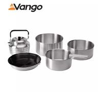 Vango Cook Kit with Aluminium Pans and Kettle and Non-Stick Frypan Cookware for Camping, Backpacking, Hiking, Fishing