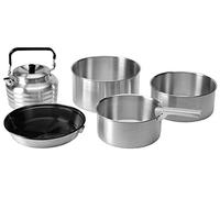 Vango Cook Kit with Aluminium Pans and Kettle and Non-Stick Frypan Cookware for Camping, Backpacking, Hiking, Fishing