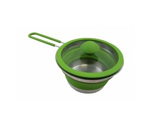 Vango Cuisine 1.0 Litre Camping Collapsible Silicone Saucepan - Herbal Green