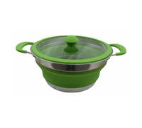 Vango Cuisine 3.0 Litre Camping Collapsible Casserole Cook Pot - Herbal Green