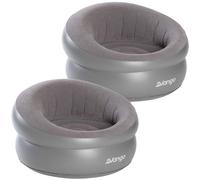 VANGO DONUT CHAIR INFLATABLE FLOCKED LOUNGER OUTDOOR BLOW UP CAMPING GREY x2