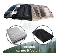 VANGO GALLI PRO MID DRIVEAWAY AWNING PACKAGE CARPET & FOOTPRINT HEIGHT 215-255cm