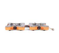 Vango Inferno Double Camping Stove - Portable Dual Burner Gas Cooker, 2 x 2.4kW Stainless Steel Burners, Piezo Ignition, Folding Design, EN417 Compatible - Outdoor Cooking for Camping & Caravans