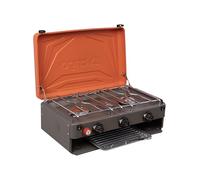 Vango Magma Dual Burner Camping Stove with Infrared Grill - 2 x 3kW Portable Gas Cooker, Piezo Ignition, EN417 Compatible - High Power Outdoor Stove for Camping, Caravans & BBQ Cooking