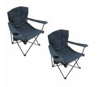 Vango Malibu Chair - Charcoal Folding Camping Chair - Granite Grey X2 (PAIR)