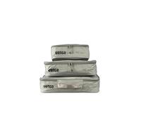 Vango Pac Cubes Packing Set - 3-Piece Camping Storage & Travel Organiser Bags, Lightweight 200D Ripstop Nylon, Small Medium Large Compression Cubes (Grey)