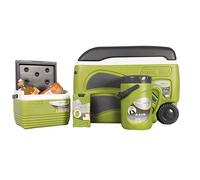 Vango Pinnacle Wheelie Cool Box 45L - 100 Hours - 5 Piece Set for Picnics, Camping, Parties