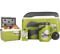 Vango Pinnacle Wheelie Cool Box 45L - 100 Hours - 5 Piece Set for Picnics, Camping, Parties