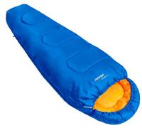 Vango Saturn Kids' Sleeping Bag, Atlantic Blue - Size 170 x 70 cm [Amazon Exclusive], Mummy Shaped for Boys or Girls, 2 Season Summer Camping, Garden, Indoors, Washable