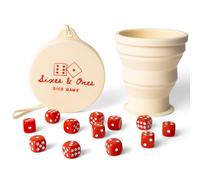 Vango Sixes & Ones Dice Game - 6 Curated Dice Games All in One, Expandable Rolling Cup to Play Anywhere - for Kids, Adults, Families, Travel, Perfect