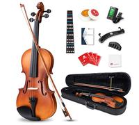 Vangoa 1/2 Violin Set for Beginners Kids Student Fiddle Half Size Acoustic Violin Outfit with Starter Kit for Children Teens, Natural