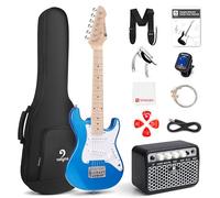 Vangoa 30 inch Electric Guitar for Kids Beginner Kit for Boys Girls with 5W Amplifier, Bag, Strap, Extra Strings, Capo, Tuner, Picks, Cable (Blue)