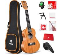 Vangoa 58.4 cm Mahogany Concert Ukulele - Complete Kit for Beginners, Children and Adults - Professional Hawaiian Acoustic Instrument