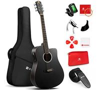 Vangoa Electric Acoustic Guitar 41 Inches 4 Band EQ Cutaway Full Size Electro-acoustic Guitar 4/4 with Beginner Kits, Upgraded, Black