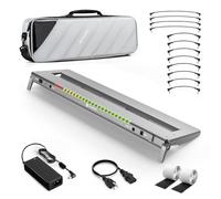 Vangoa Pro Guitar Pedal Board with 12-Isolated High-Current Power Supply, PD-XL Aluminum Folding Extended 30% More Space Powered Pedalboard Includes Premium Gig Bag, 21"x6.5", 2.7lb, Gray