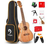 Vangoa Ukulele Concert Mahogany Bundle 23 inch Ukelele for Beginners Adults Professional Four String Wooden Hawaiian Starter Uke Kit, by