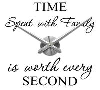 VANGOLD 3D DIY Wall Clock Hands Movement Mechanism Kits Home Office Art Decoration Quartz Clock Accessories (Silver)