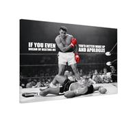 Vanguard Dreams Muhammad Ali Iconic Celebrity Wall Art Prints - Stylish Canvas Decor for Office, Bedroom, Home Large (30 x 20 cm - 12" x 8" inch)
